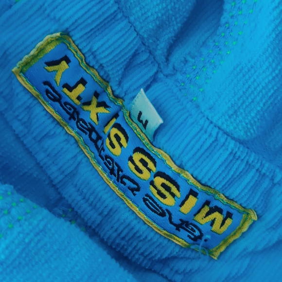 Miss Sixty Vintage Retro Neon Blue Overall Jumper Dress - Picture 8 of 8